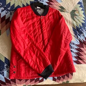 Vintage 1970s Sears Red Quilted Thinsulate‎ Insulated Jacket Full Zip Snap Front
